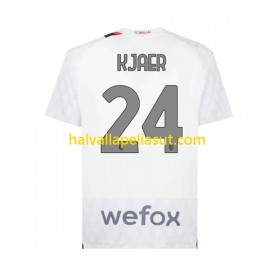 Jalkapallo Pelipaidat/Peliasut AC Milan Simon Kjaer 24 Vieraspaita 2023-2024 Lyhythihainen